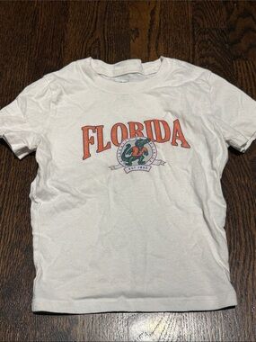 Hollister cropped XXS petite White Florida Graphic Tee. University of Florida